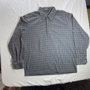 Ralph Lauren Men's Gray Plaid Shirt EUC